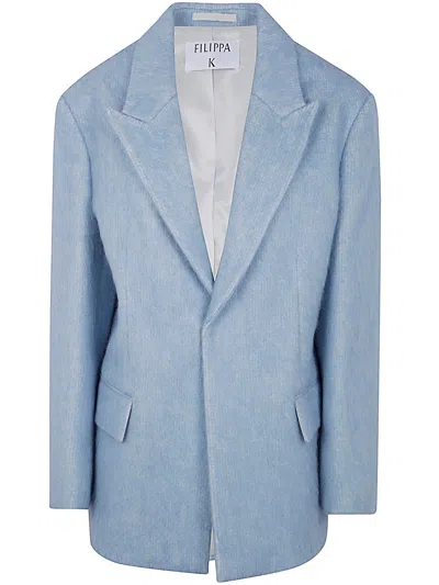 FILIPPA K TEXTURED BLAZER,30870 0073 CLOUD BLUE