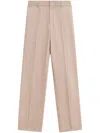 Filippa K Cotton Trousers Front Pleats In Beige