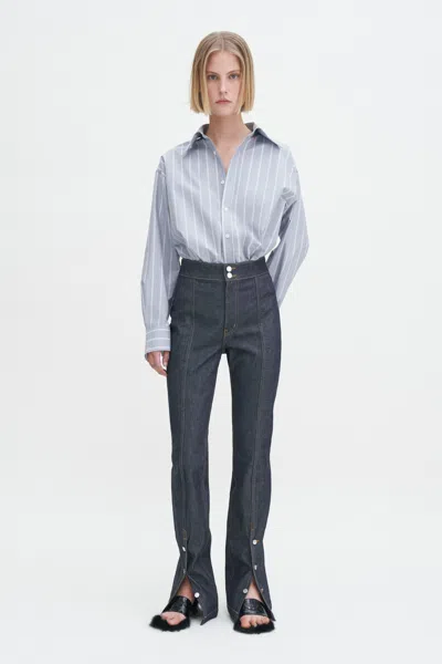 Filippa K 90s Stretch Button Front Jeans In Blue