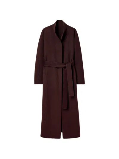 Filippa K Alexa Belt Slit Coat In Brown
