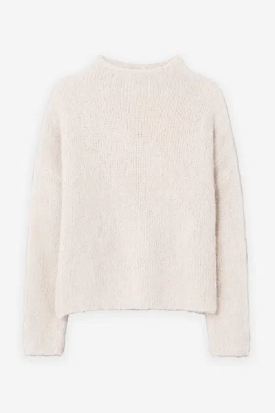 Filippa K Alpaca Funnelneck Sweater In Off-white