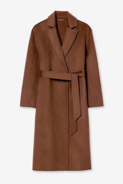 Filippa K Alyssa Doublé Coat In Mid Brown