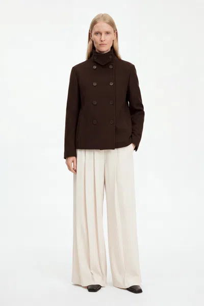 Filippa K Amelia Doublé Peacoat In Brown