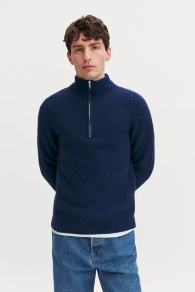 Filippa K - Andrew Yak Sweater - Herre - Deep Blue - Xxl - Regular Fit