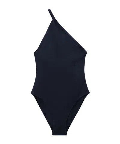 Filippa K Asymmetric Swimsuit In Blue