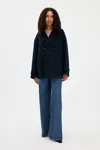 Filippa K Audrey Wool Doublé Jacket In Navy