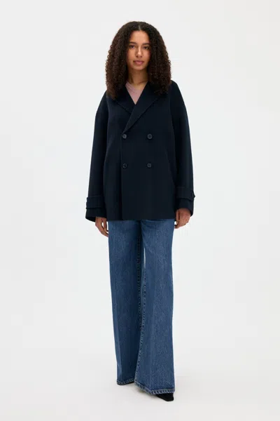 Filippa K Audrey Wool Doublé Jacket In Navy