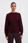 Filippa K Batwing Top In Burgundy