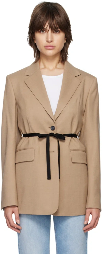 Filippa K Alison Tie-waist Blazer In 9558 Sand Beige