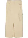 Filippa K Sourced Crepe Cargo Skirt In Beige