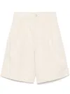 Filippa K Beige Linen And Cotton Blend Shorts In Neutral
