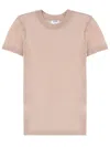 Filippa K Beige Solid Crew Neck T-shirt In Beige