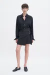 Filippa K Belted Wool Wrap Skirt In Black