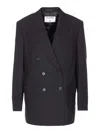 Filippa K V-neck Jacket With Notched Lapels And Back Split In Black