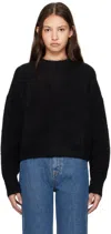 Filippa K Black Fluffy Sweater In 0240 Ink Black