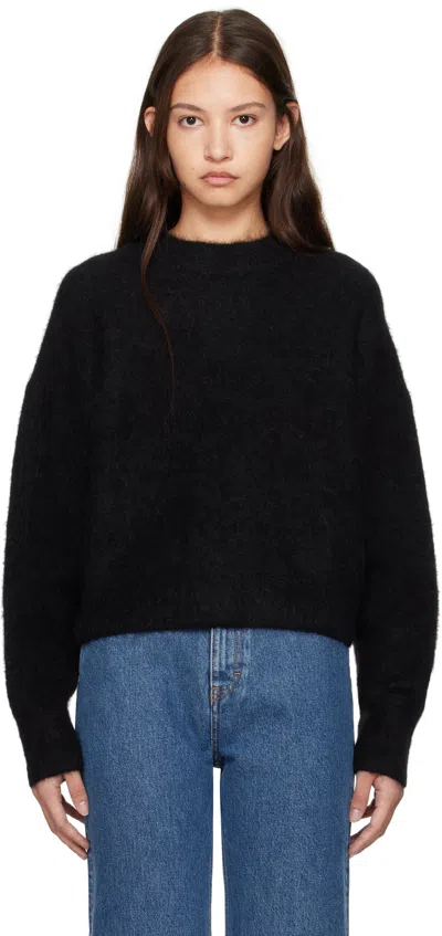Filippa K Black Fluffy Sweater In 0240 Ink Black