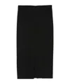 Filippa K Black Heavy Midi Skirt In Black