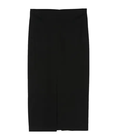 Filippa K Black Heavy Midi Skirt