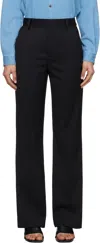 Filippa K Black High Waist Bootcut Trousers In 1433 Black