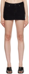 Filippa K Black Low-rise Denim Miniskirt In 9662 Night Black