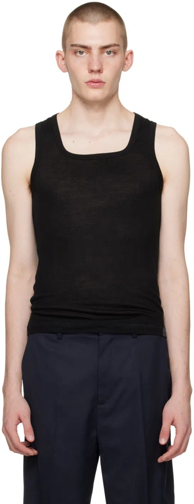 Filippa K Black Sheer Tank Top