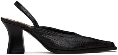 Filippa K Black Slingback Heels In 1433 Black