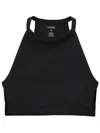 Filippa K Layered High Neck Halterneck Sports Bra In Black