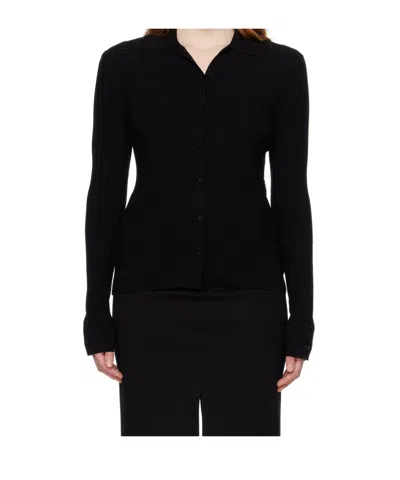 Filippa K Black Spread Collar Cardigan