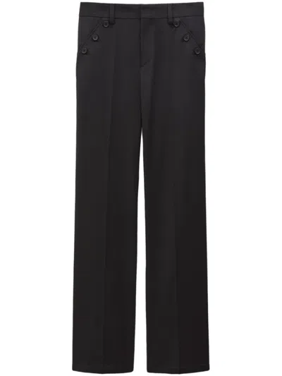 FILIPPA K BLACK STRAIGHT LEG TAILORED TROUSERS