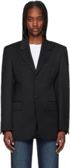 Filippa K Black Tailored Hourglass Blazer In 1433 Black