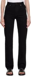 Filippa K Tapered Mid-rise Jeans In 9662 Night Black