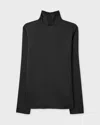 Filippa K Blus Turtleneck Satin Svart In Black