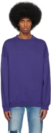 Filippa K Blue Crewneck Sweatshirt In Pacific Blue