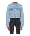 Filippa K Buttoned Cropped Denim Jacket In Blue