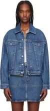 Filippa K Blue Relaxed Jean Denim Jacket In 0056 Washed Mid Blue