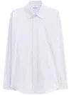 Filippa K Striped Organic Cotton Shirt With Long Sleeves In Blue