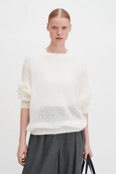 Filippa K Boatneck Alpaca Sweater In White