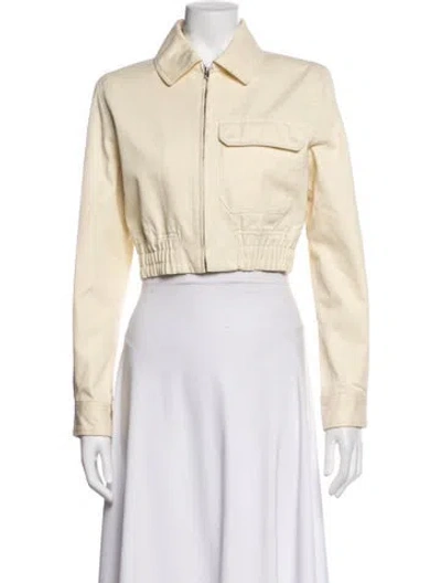 Pre-owned Filippa K Bomber Jacket In Neutrals/yellow