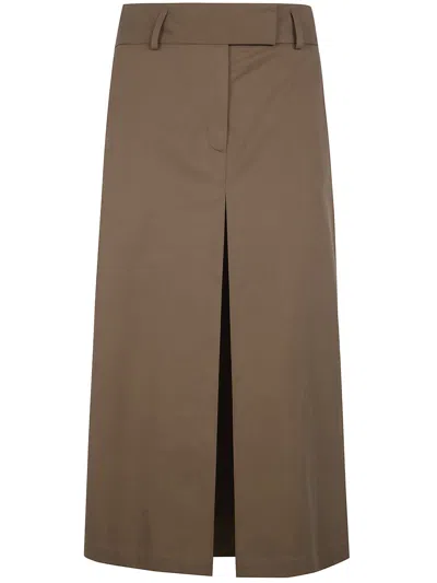 Filippa K "box" Pleat Skirt In Gray
