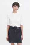 Filippa K Braid Knit Tshirt In White