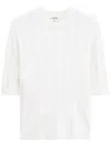 Filippa K Braid Knit Tshirt In White
