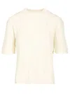Filippa K Braid Knit T-shirt White In Neutral