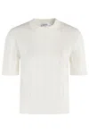 Filippa K Braid Knit Tshirt In White