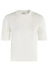 Filippa K Braid Knit Tshirt In White