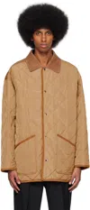Filippa K Insulated Quilted Recycled Polyester Faille Jacket In Hazel