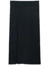 Filippa K Knit Asymmetrical Skirt Front Slit In Black