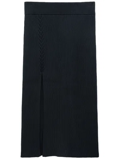 Filippa K Cable Knit Asymmetrical Skirt