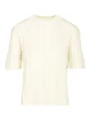 Filippa K Braid Knit T-shirt In White