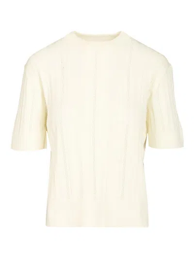 Filippa K Braid Knit T-shirt In White