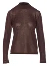 Filippa K Knitwear Crewneck Long Sleeve Mock Neck In Brown